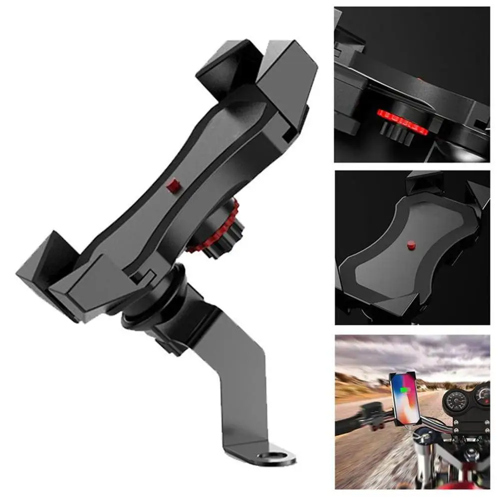 adjustable motorcycle phone holder for bicycle electric bike scooter atv smartphone rack gps navigation bracket mount stand free global shipping