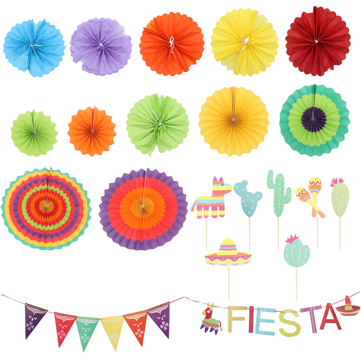 

21pcs Carnival Theme Decoration Creative Hanging Garland Bunting Banner for Wedding