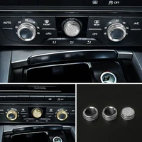 crystal style center air condition ac switch ring cover trim car interior accessories for audi a6 a7 c7 12 17 3pcs