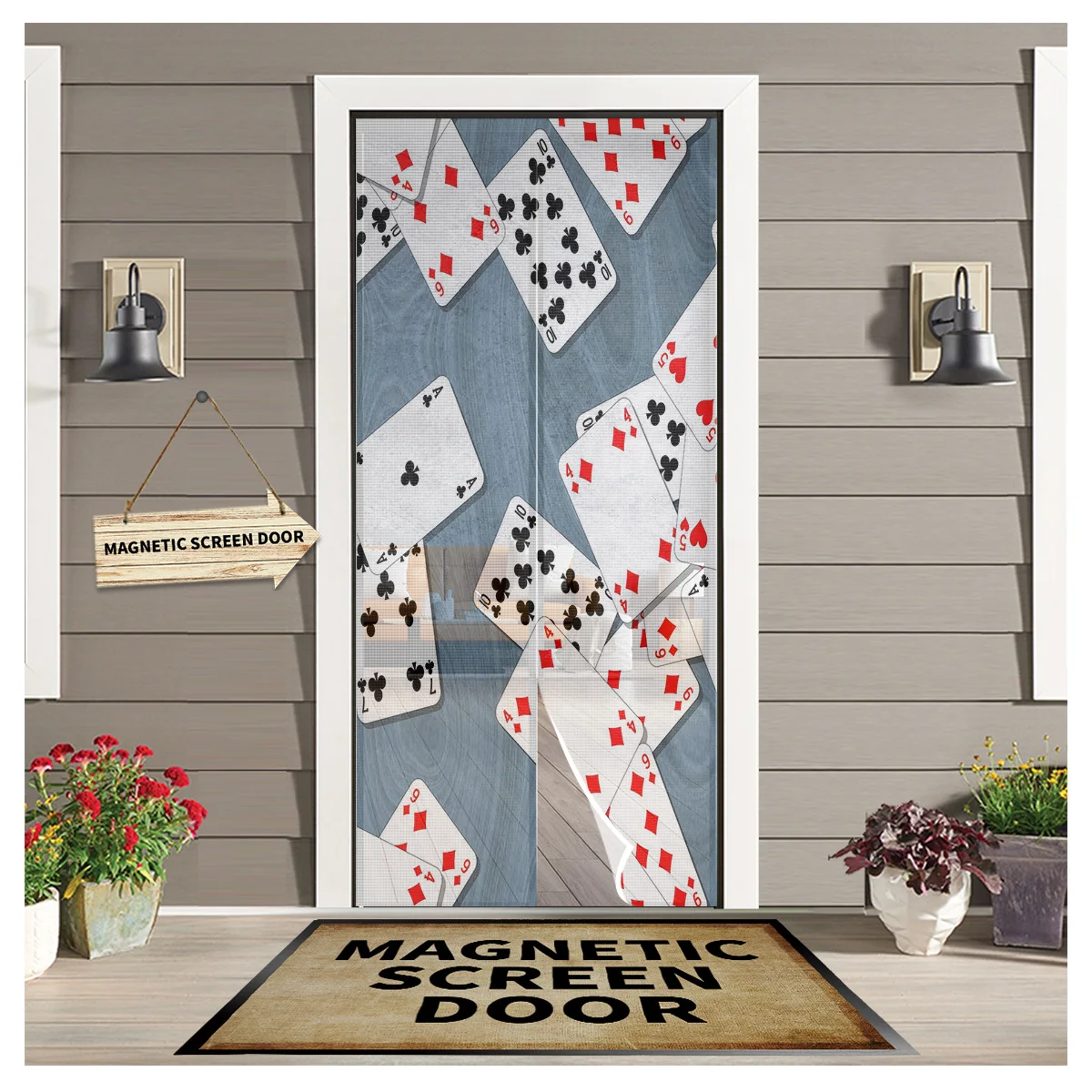 

Игровые карты деревянный стол кухонная дверь занавеска инструмент магнитный экран Защита от насекомых искусственная занавеска для спальн...