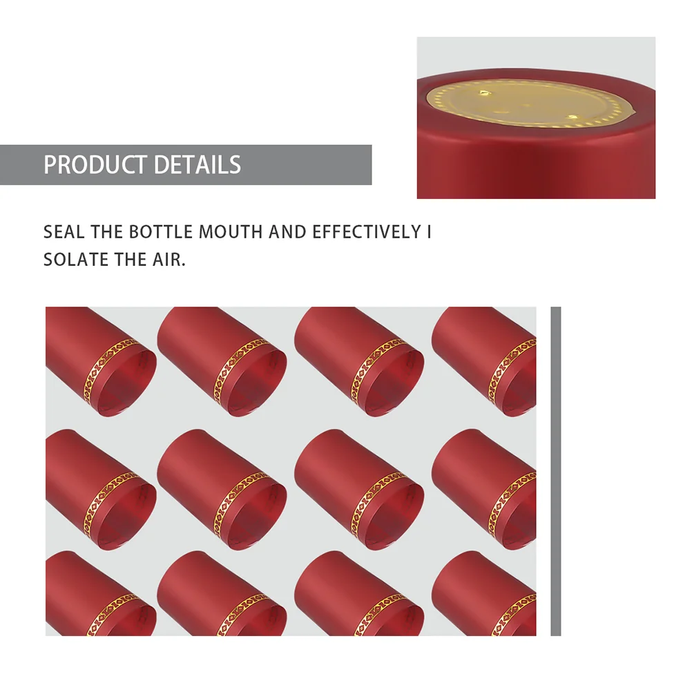 200 Pcs Red Cap Bottle for Bar Shrink Top Cover Corks Decor Heat Caps Cellar Tools Bottles
