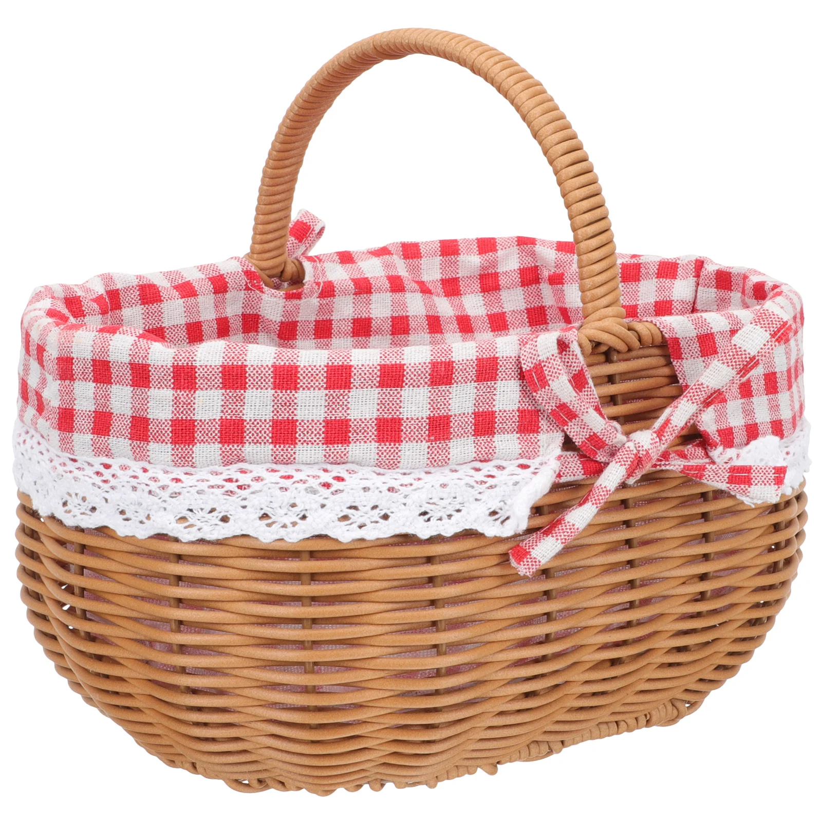 

Basket Storage Wicker Woven Picnic Girl Brides Egg Candy Laundry Baskets Wedding Flower Planter Decorative Belly Hamper Ceremony
