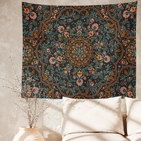 nordic style small fresh plant flower print tapestry home bedroom decoration background cloth 1 piece