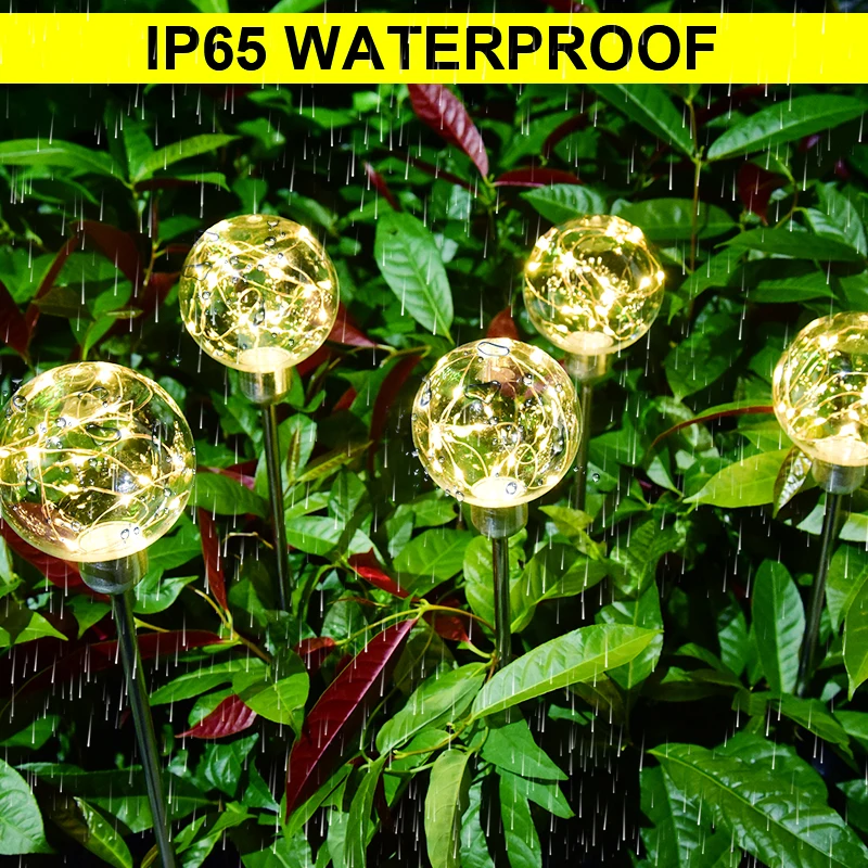 1 шт. водонепроницаемый садовый светильник на солнечной батарее |