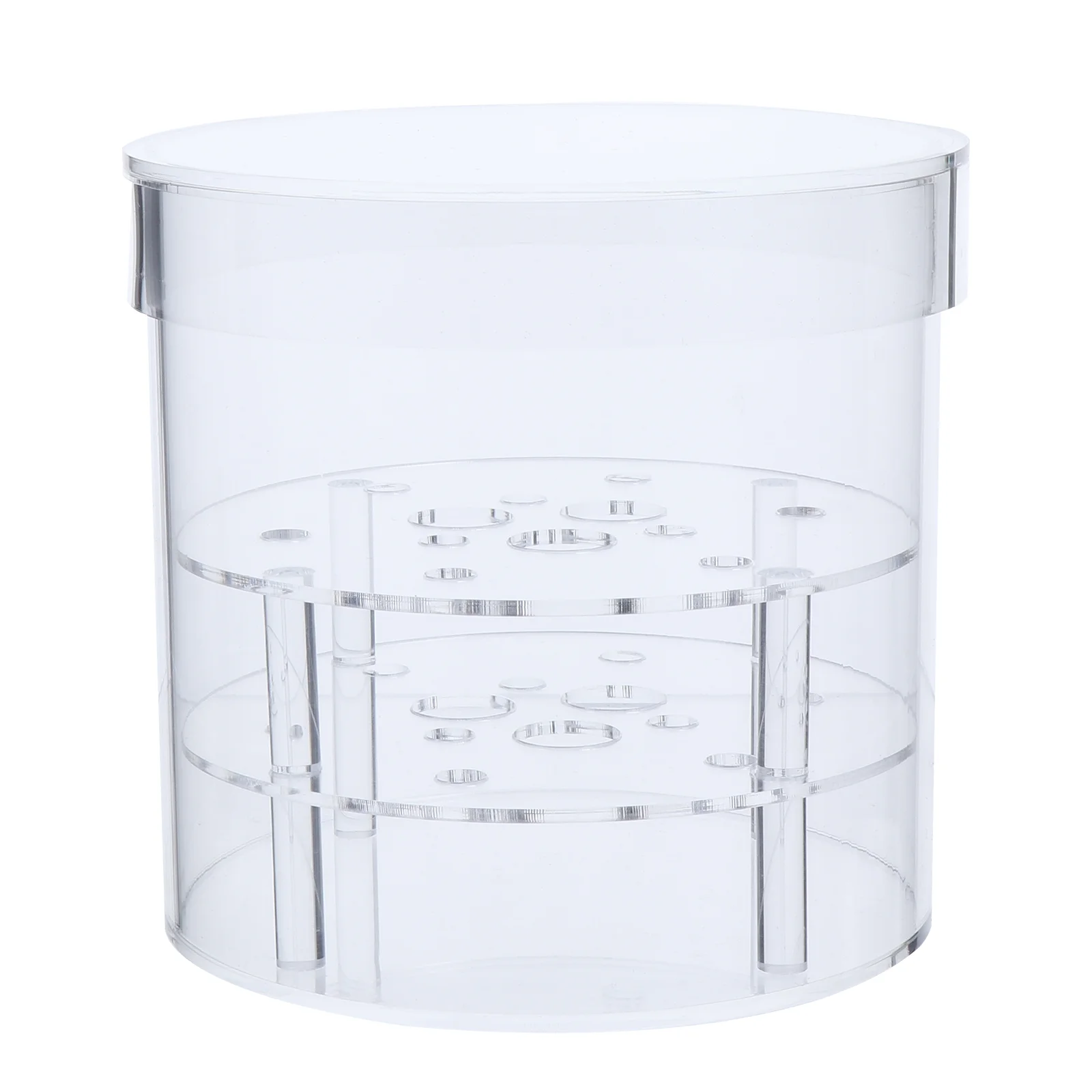 

Box Flower Acrylic Transparent Rose Gift Wedding Display Preserved Holder Flowers Pot Lid Fresh Roses Empty Water Bouquet