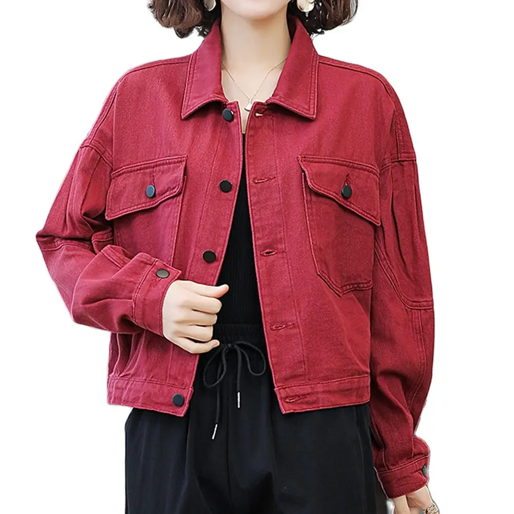 

Elegant Denim Jacket Women Autumn Winter Casual Clothing Women 2022 Loose Korean Fashion Coats Ladies Streetwear Denim Tops