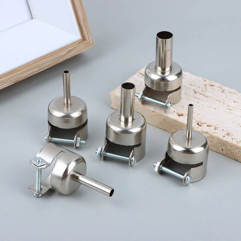 

5Pcs 858D Universal Hot Air Station Round Nozzles Soldering Welding Tool For Hot Air Heat Resistant Desoldering Station Set