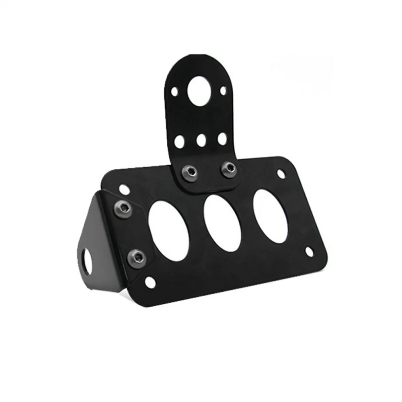 

Universal Iron Plate Bracket Retro Aluminum Motorcycle Side Mounted Tail Light Frame License Fit for Honda / Yamaha / Suzuki-