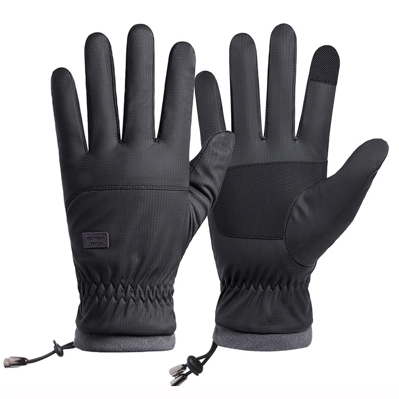 

Men Warm Gloves Winter Windproof Finger Gloves Non-slip Sports Cycling Gloves Outdoor Touch Screen Full Finger Gloves