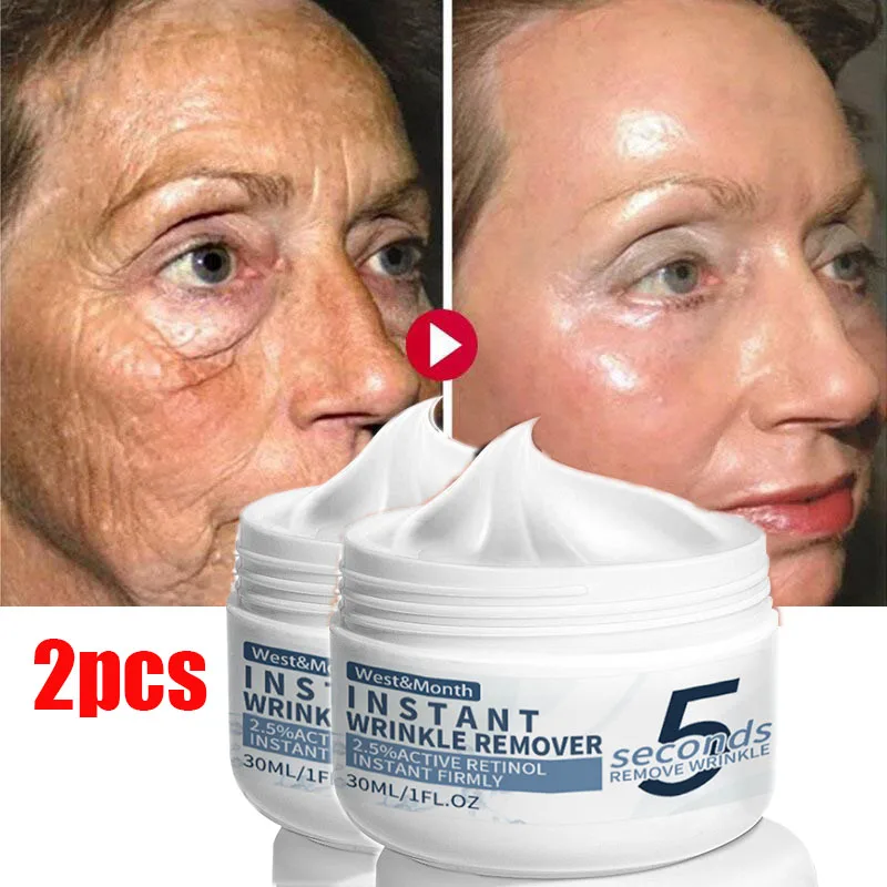 

2pcs Retinol Lifting Firming Wrinkles Removal Face Cream Anti-aging Fade Puffiness Fine Lines Moisturizing Skin Care Products