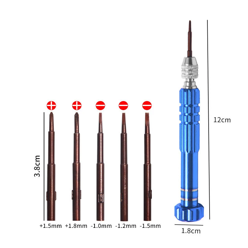 

5 In 1 Watch Repair Tools Brand Precision Phillips Torx Screwdriver Mobile Phone Watch Repair Hybrid Magnet Set Tool Kit