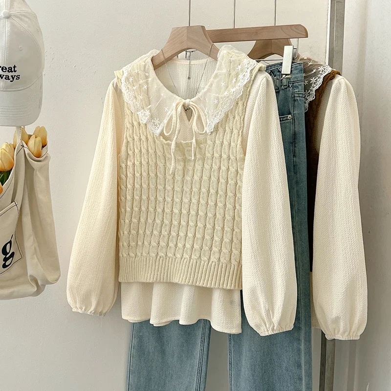 Милый стильный шикарный женский комплект из двух предметов MiiiiX свободная