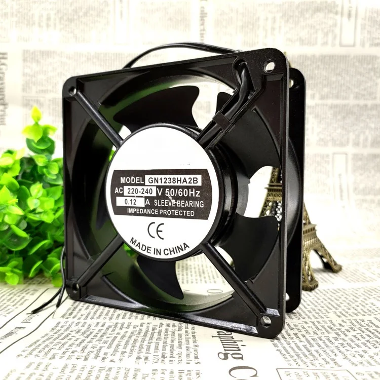 

Новый оригинальный 2-проводной охлаждающий вентилятор GN1238HA2B 12038 220-240 В 0.12A 12 см