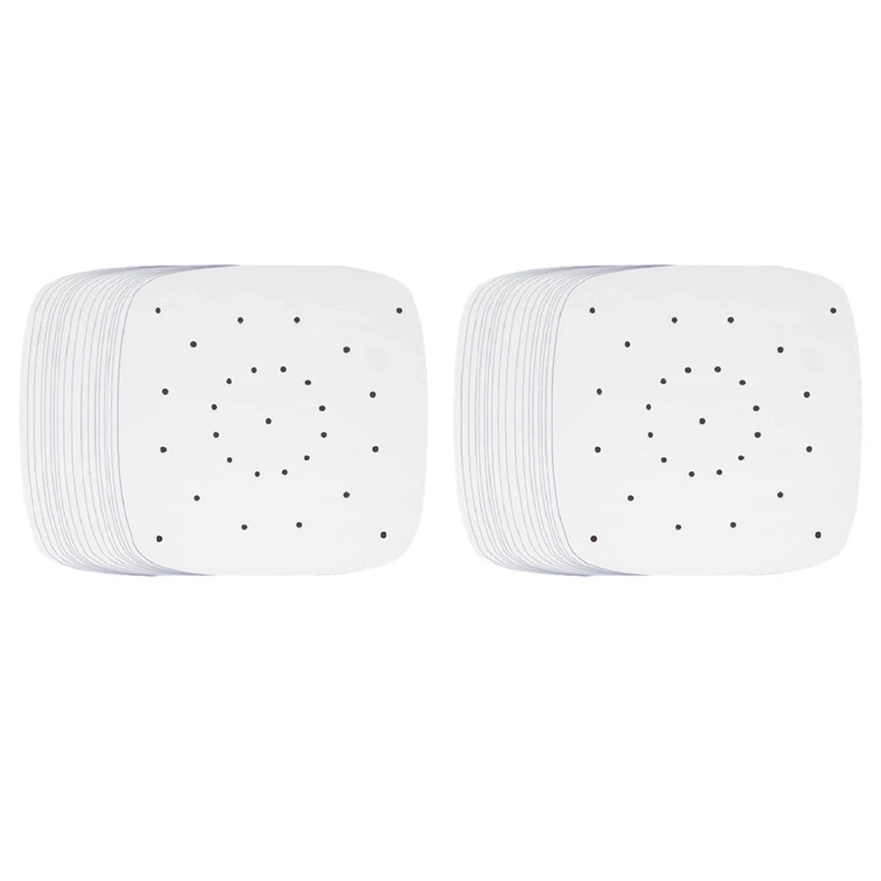 

200Pcs Air Fryer Parchment Paper Perforated Unbleached Square Air Fryer Liners Steaming Parchment Liner