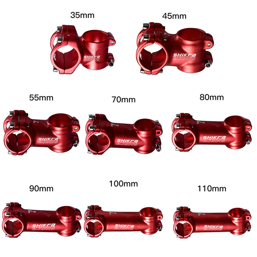 

SHIKRA Cycling Bicycle Stem Aluminium Alloy MTB Mountain Road Bike Handlebar Stem 35/45/55/70/80/90/100/110mm ± 7° Bar Stem