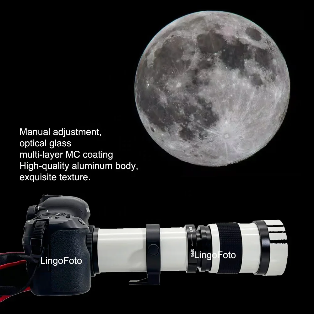 Линза Protrail 420-800 мм f8.3 линза с ручной фокусировкой совместимая Canon зум-объективом