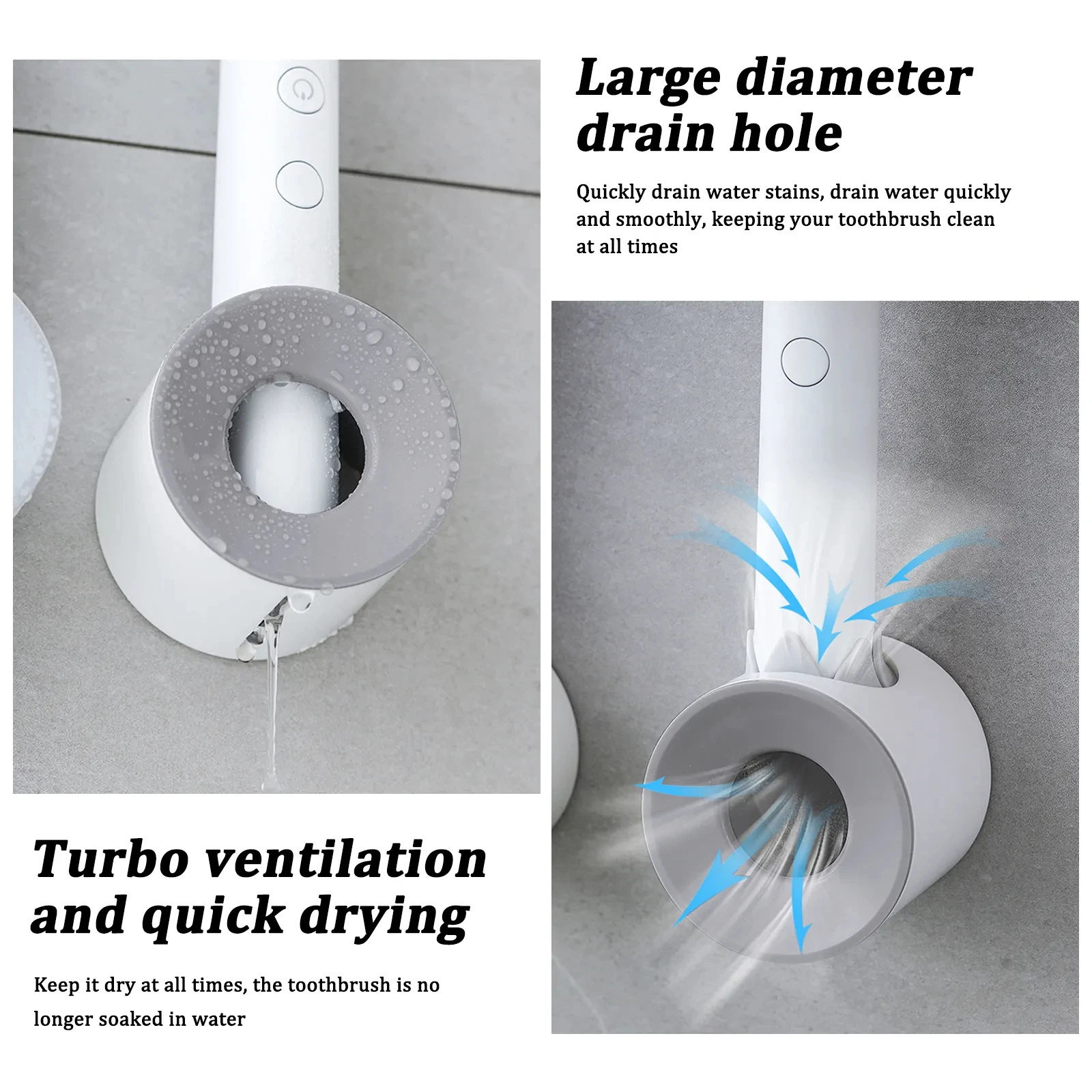 Настенный держатель для электрической зубной щетки 2 шт.