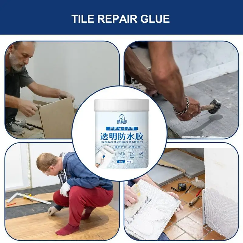 Прозрачный водонепроницаемый клейкий герметик для покрытия 300 г прозрачный