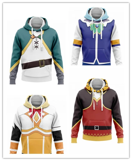 

KonoSuba God‘s Blessing On This Wonderful World Darkness Cosplay Hoodie 3D Printed Hooded Sweatshirt Men Women Casual Pullover