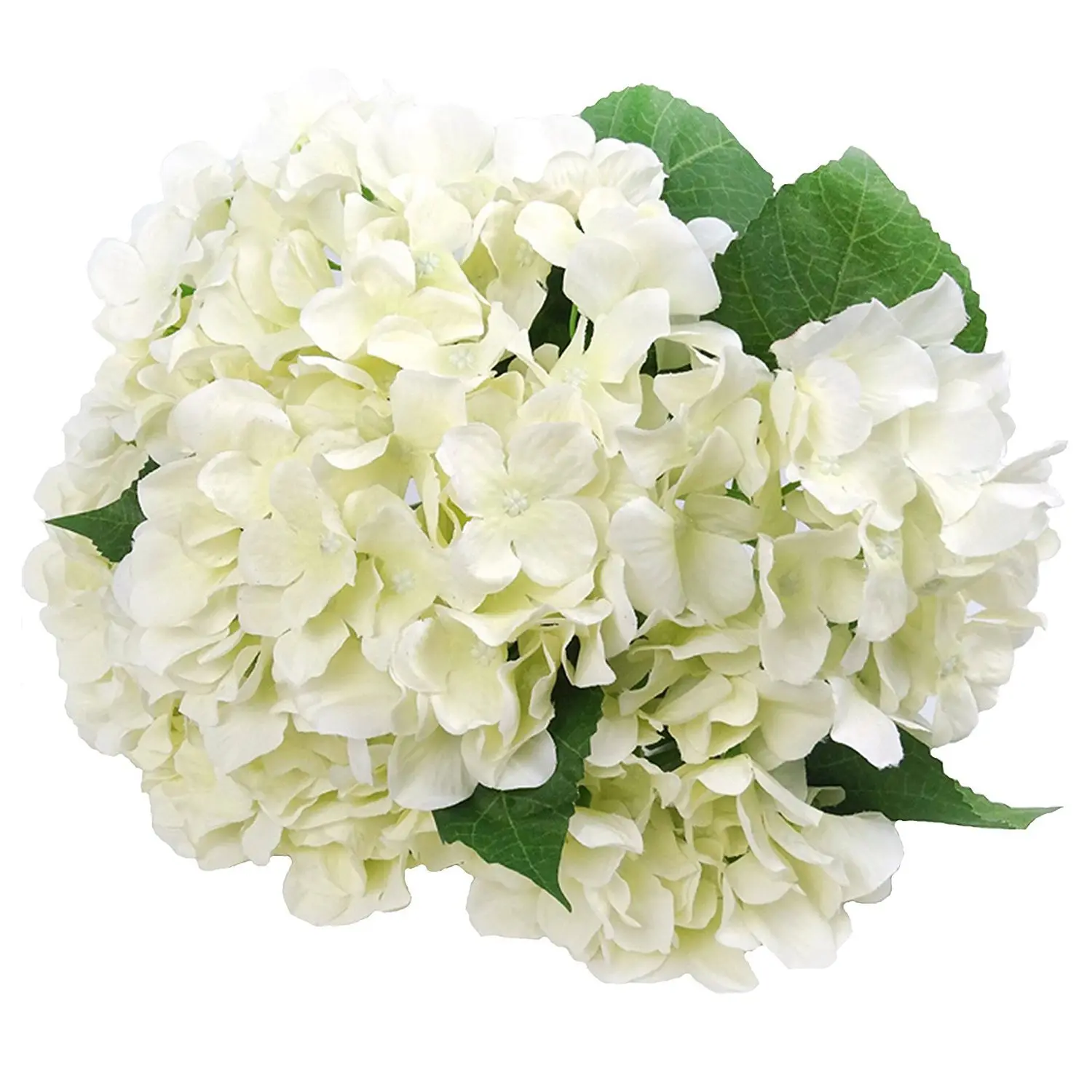 

Artificial Flowers Silk 7 Big Head Hydrangea Bouquet for Wedding Room Home Hotel Party Decoration and Holiday Gift White