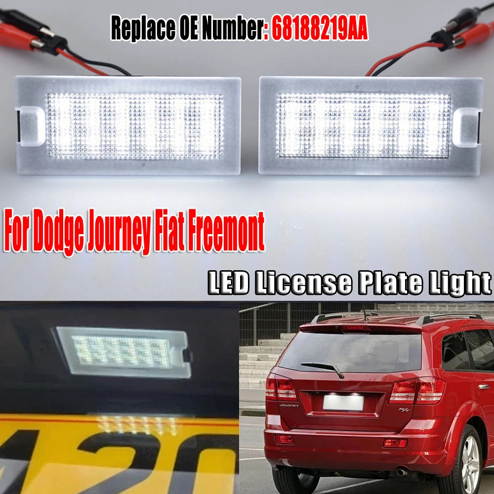 

Для Dodge Journey Fiat Freemont 2 шт. светодиодные фонари номерного знака заменяют номер OE 68188219 АА