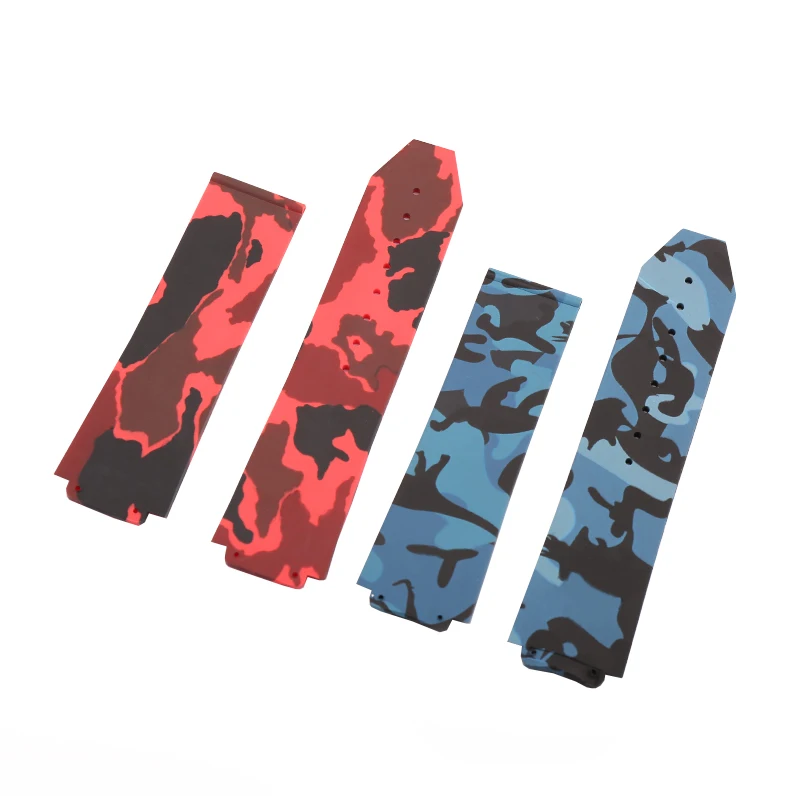 Watch accessories for Hublot silicone camo strap Big Bang series waterproof rubber wristband 25*17mm unisex