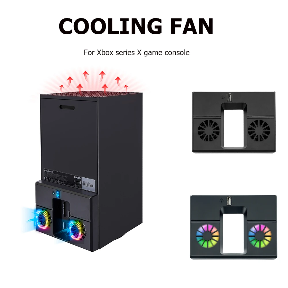 

Бесшумный охлаждающий вентилятор, вертикальная подставка, вентилятор для контроллера для Xbox серии X, охлаждающая подставка для игр, аксессу...