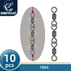 DNDYUJU 10 шт. Триптих вращающийся Вертлюг рыболовные аксессуары подшипник соединитель медные Вертлюги снасти для рыболовного крючка приманки