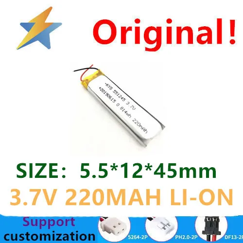 

buy more will cheap 551245 501245 601248 551248 220mah point reading pen battery stereo 3D glasses toy strip battery good