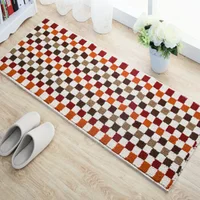 Grid Rug Checked Kitchen Mat Fashion Simple Nordic Style Soft Bathroom Area Rug Entrance Anti Slip Carpet for Bedroom Home Decor