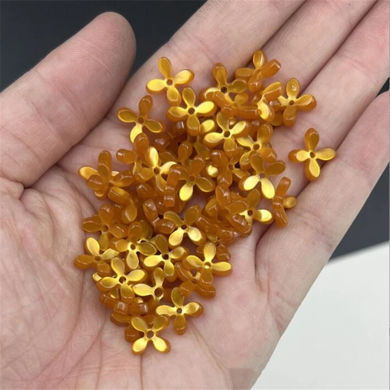 New Creative Acrylic Flower Beads Spacer 10MM Resin Acetic Acid Torus Connectors Diy Hair Jewelry Making Acessories Material