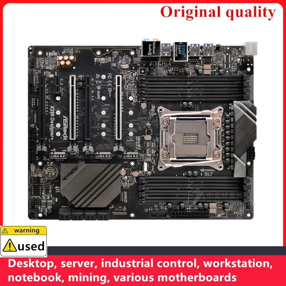 Используется для ASROCK X299, дизайнерских и материнских плат LGA 2066 DDR4 ATX для разгона десктопной платы Intel X299 SATA III USB3.0