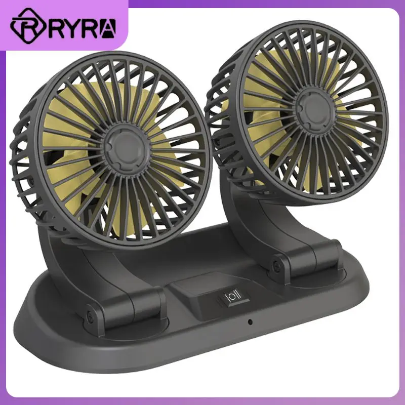 

Powerful Car Fan Portable 360 Degree Rotation 24v Cigarette Lighter Universal Convenient Automobile For Car Truck Rv Strong Wind