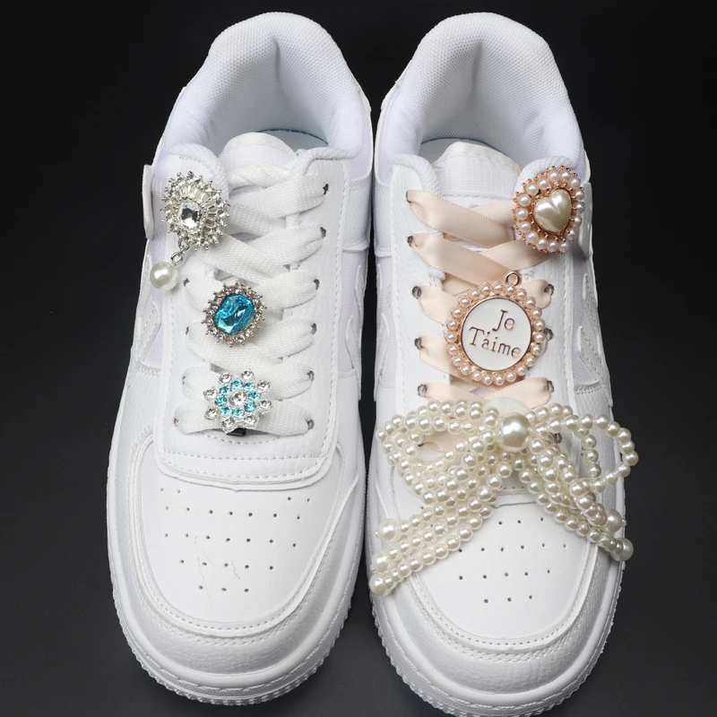 

Rhinestone Pearls Shoe Charms Beauty Perfume Sneaker Charms Girl Gift Shoe Decoration DIY Shoelaces Buckles Shoes Accesories