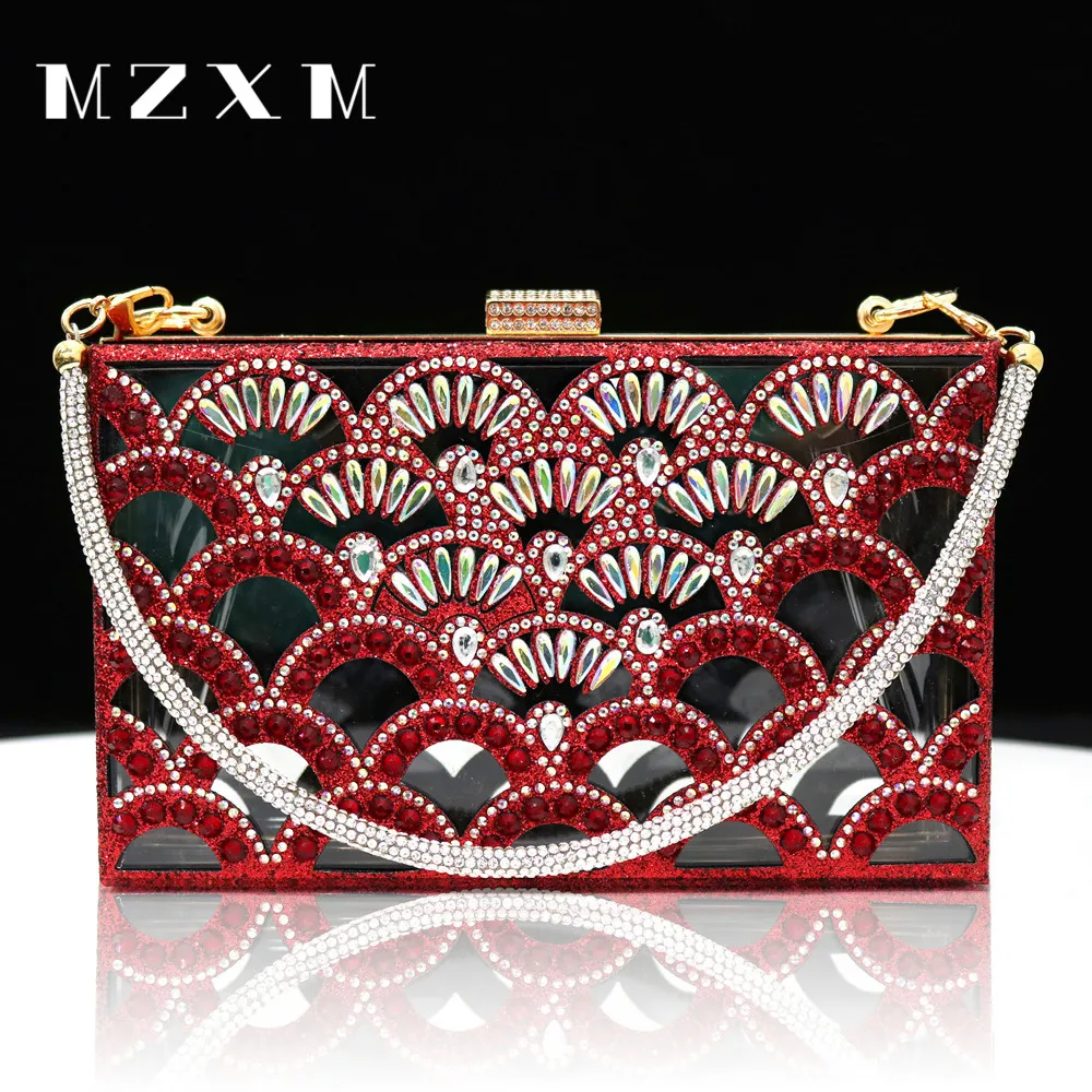 

Flower Diamonds Women Bags Small Rhiestones Evening Bags Party Female 2023 Luxury Day Clutch Chain Shoulder Handbags