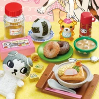 japan anime re ment gashapon capsule candy toy miniature food meat model alarm clock toys water cup ornaments