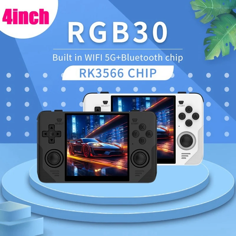 

Игровая консоль в стиле ретро RGB30, 4,0 дюйма, 720X720, четырехъядерный процессор, 5 ГГц, Wi-Fi + Bluetooth, 4100 мАч, портативный игровой контроллер