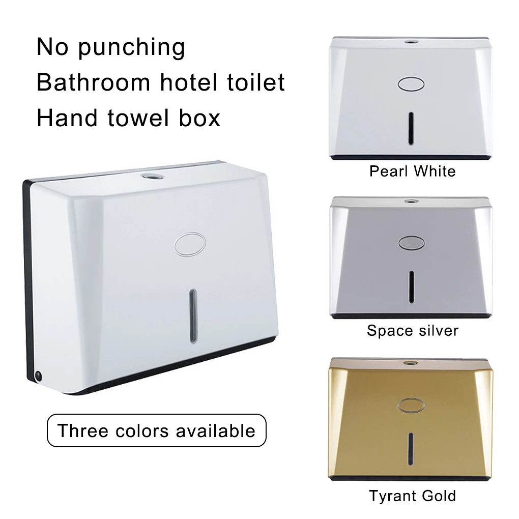 

Wall Mounted Tissues Box Napkin Paper Holder Dispenser Home Office Dorm Kitchen Washroom Punch Free Organizer Case