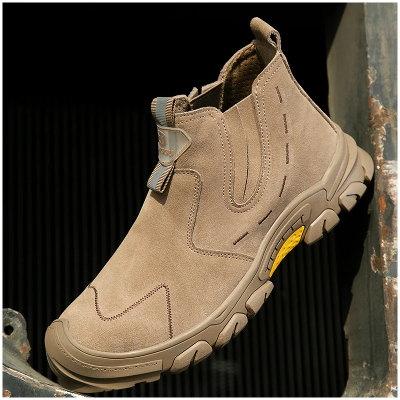 Мужская мода стальные носки рабочие защитные ботинки сварочная обувь из