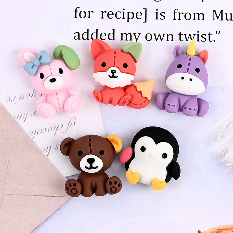 

20 Pcs New Cute Mini Cartoon Rabbits,Unicorn Flat Back Resin Cabochons Scrapbook Diy Wedding Party Hairpin Accessories A11