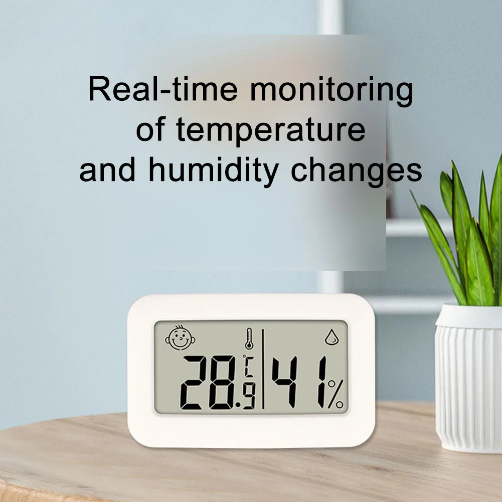3/6Pcs Mini Temperature And Humidity Meters With A Clear Screen Large Font Miniature Digital For Greenhouses Wine Cellars