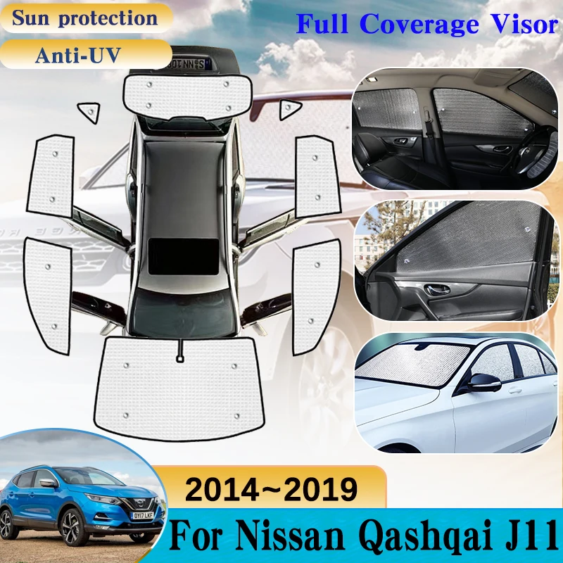 

Car Cover Visor For Nissan Qashqai J11 Accessories 2004~2010 Rogue Sport Windshield Window Sunshade Anti-UV Sun Protection Shade