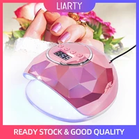 86w high power for all gel polish nails dry colorful mirror diamond nail lamp manicure timer lcd display smart nail art tools