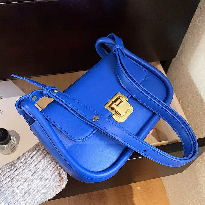 

2022 Brand PU Leather Crossbody Bags Women Luxury Designer Handbag Simple Solid Color Shoulder Bags Lady Mini Underarm Bag Purse