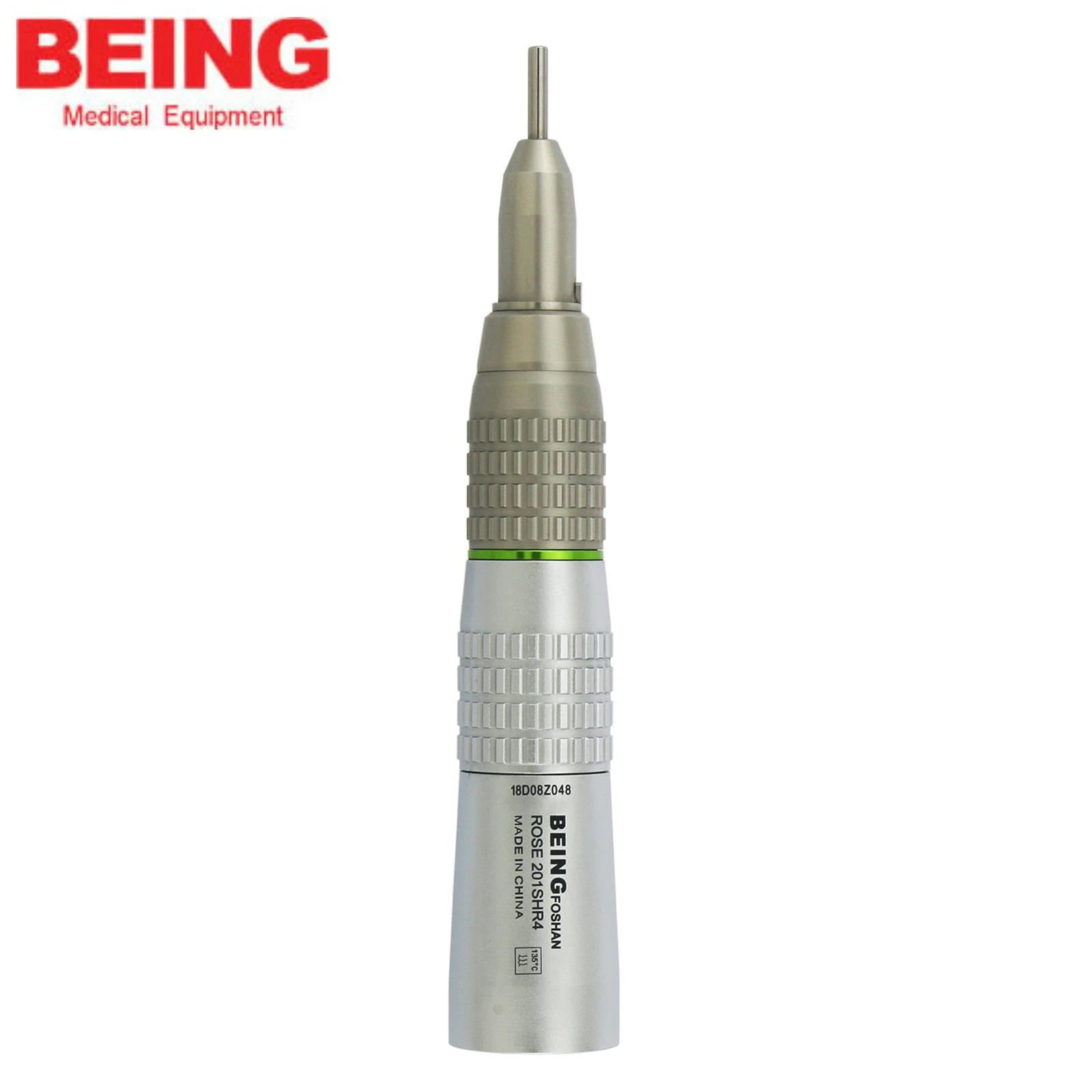 BEING Dental 4:1 Reduction Low Speed Straight Handpiece Nose Cone Rose 201SH-R4 Fit ISO E Type NSK KAVO Air Motor