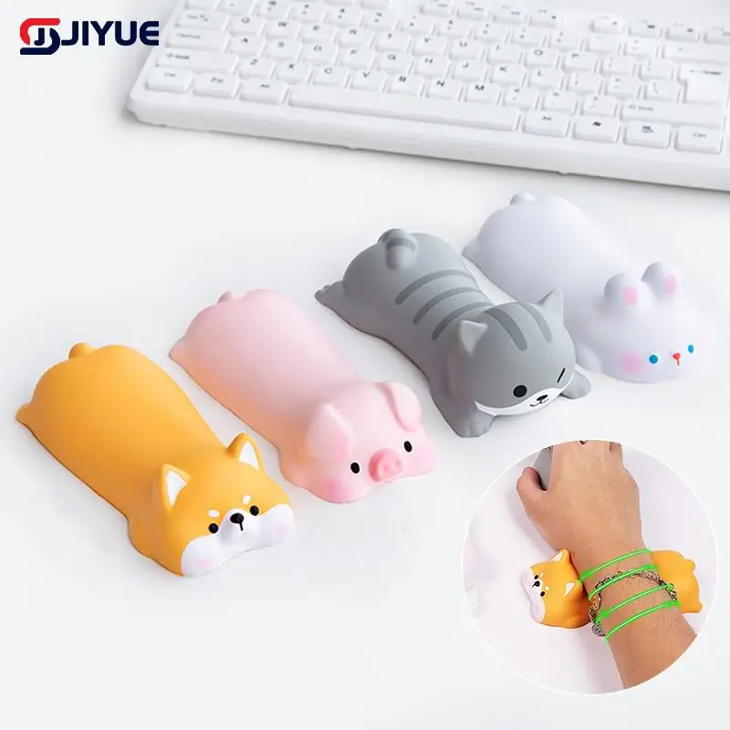 

Cute Wrist Rest Support For Mouse Pad Computer Laptop Arm Rest for Desk Ergonomic Kawaii Cartoon Office Supplies White-collar