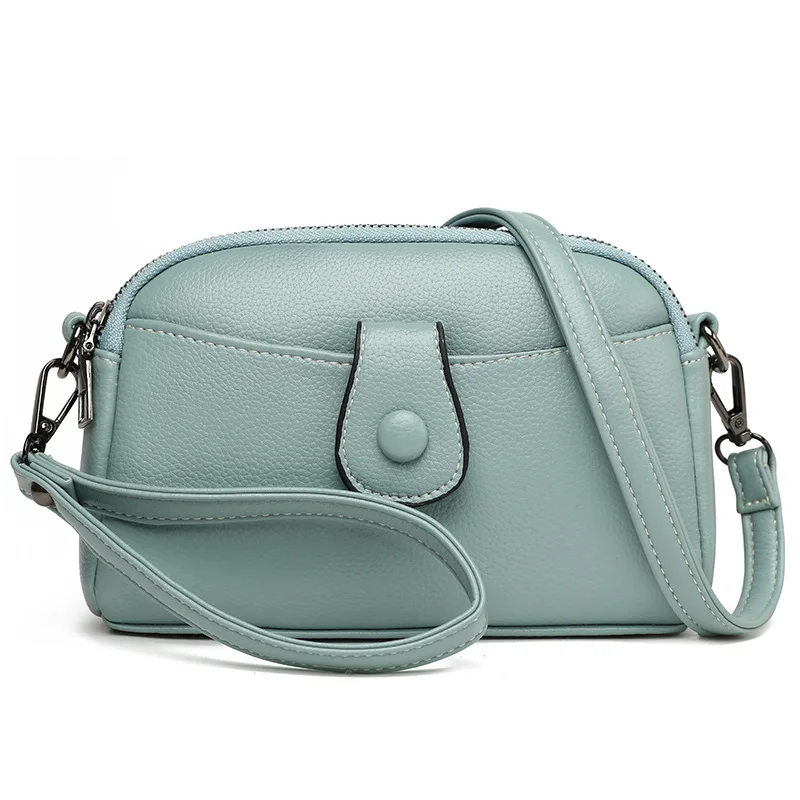 

Новинка 2022, Модный женский многофункциональный двухслойный клатч на молнии, модная универсальная Маленькая женская сумка-мессенджер с цеп...