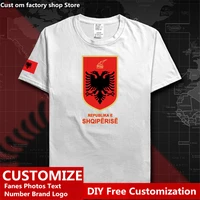 republic of albania alb albanian country t shirt custom jersey fans name number logo high street fashion loose casual t shirt