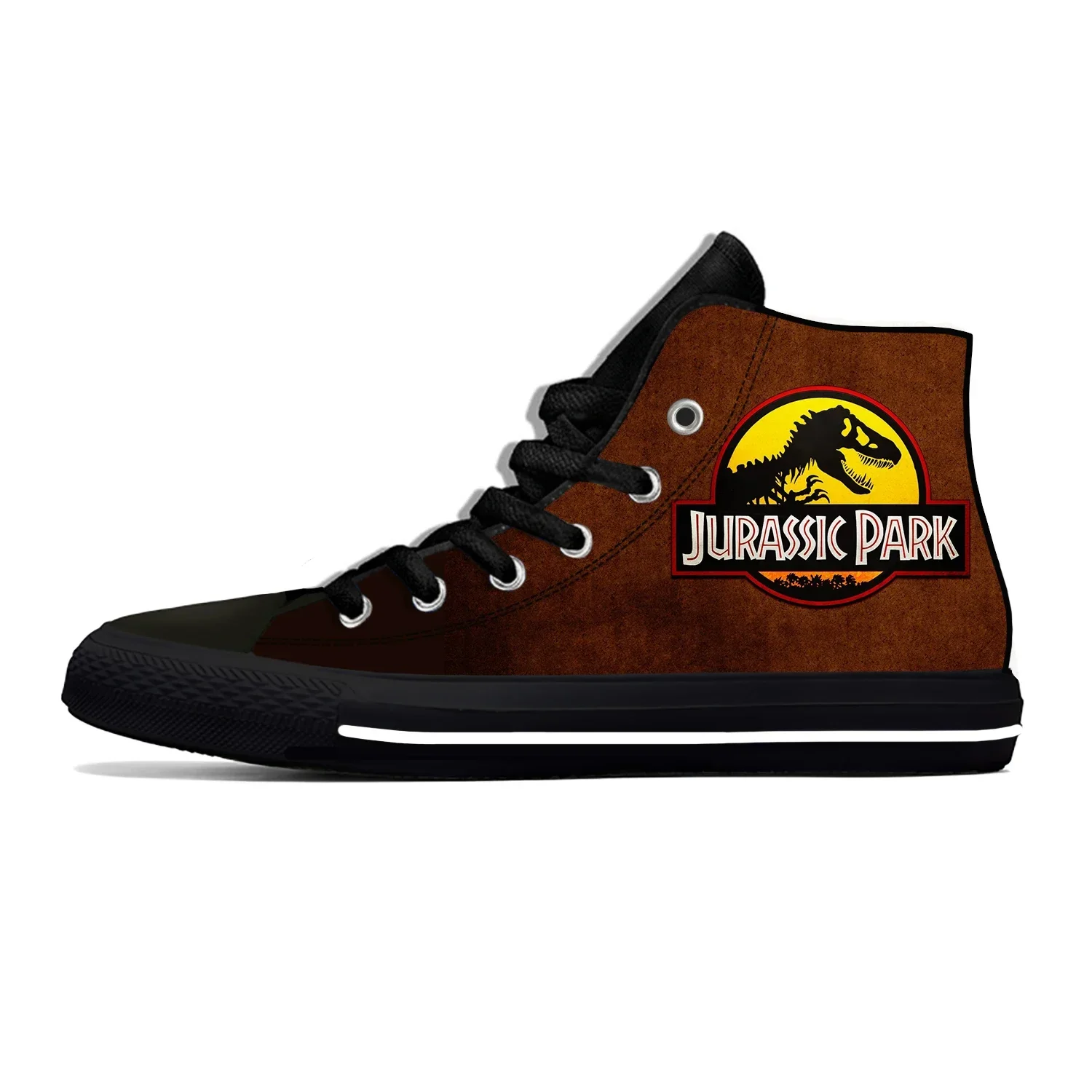 Фото Кроссовки Park Dinosaur с аниме-принтом, мультяшным дизайном, в стиле манга/комикс, юрский период, повседневные, высокие, легкие, дышащие, с 3D-принтом, для мужчин и женщин. №5