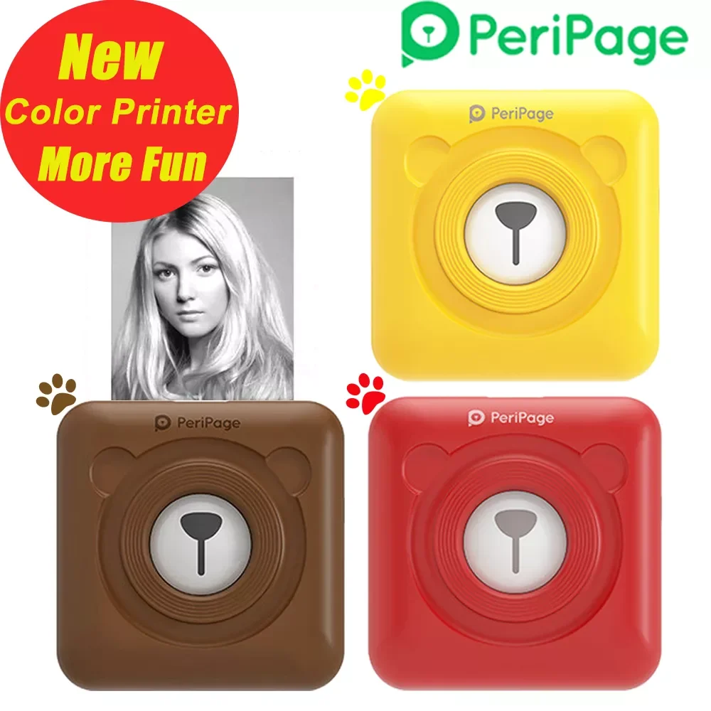 

Peripage Bluetooth Mini Thermal Printer Mobile Pocket Lable Portable Photo Printer Sticker Label Printer Hungul for Smart Phone